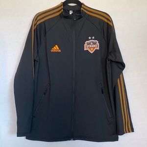 NWT Adidas Men’s Houston Dynamo Black Jacket Medium FI1522 $85